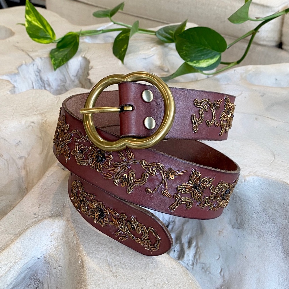 LUCKY BRAND auburn leather belt